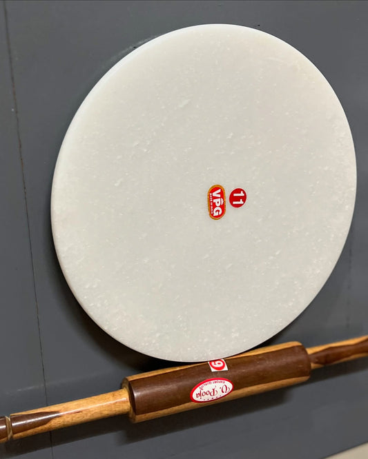 White Marble Chakla with belan