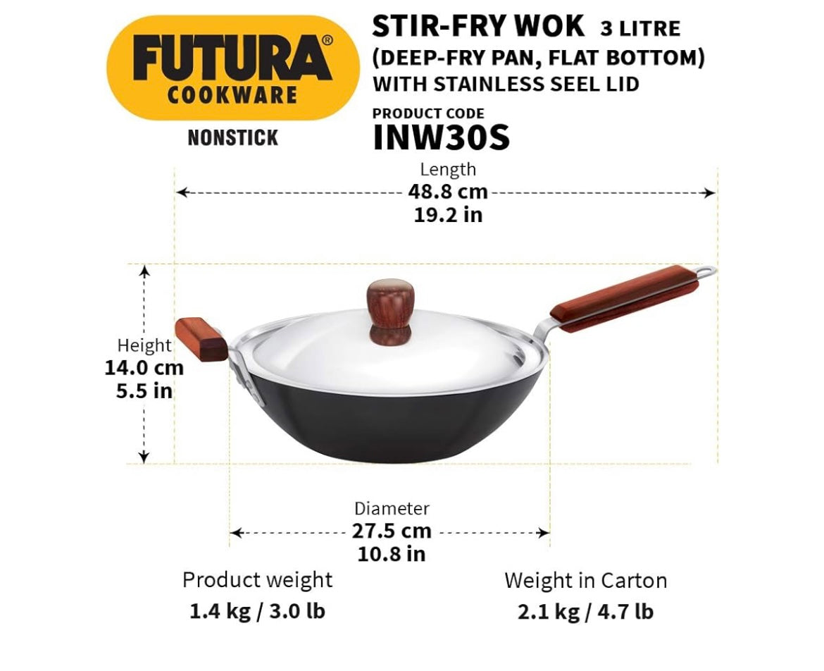 Hawkins Stir Fry Wok 3 Lts INW30S