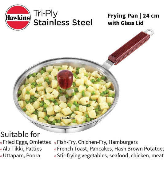 Hawkins Tri ply Frying Pan 24 Cm