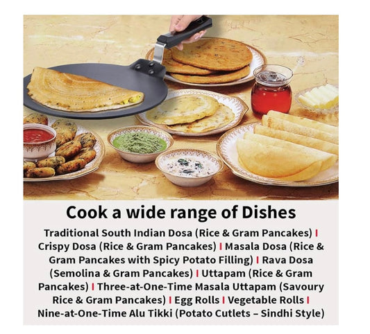 Hawkins Futura Nonstick Dosa Tava, Diameter 33 cm, Thickness 4.88 mm (NDT33)