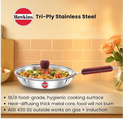 Hawkins Tri ply Frying Pan 24 Cm