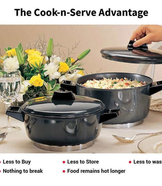 Hawkins Futura Hard Anodised Cook-n-Serve Bowl/ Aluminium, Black ACB60