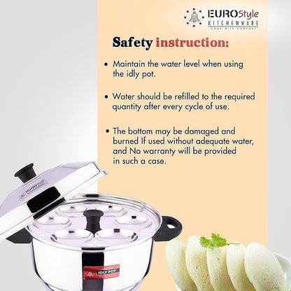 Stainless Steel Delux compact-24 Idly Pot + Steamer (Copper Bottom-24 Idlies)