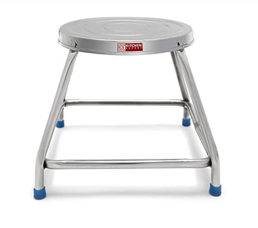 Stainless Steel Round Stool, (l*b*h - 12 * 12 * 12 inch) 12 Inches - 32 CMs