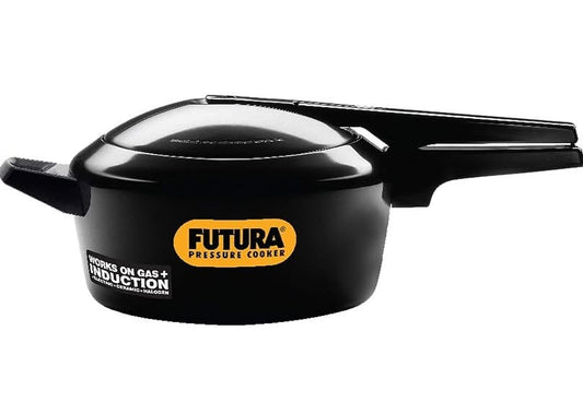 Hawkins Futura 4 Litre Pressure Cooker, Hard Anodised Inner Lid Pressure Cooker, Induction Cooker, Pan Cooker, Black (Ifp40), 4 Litres