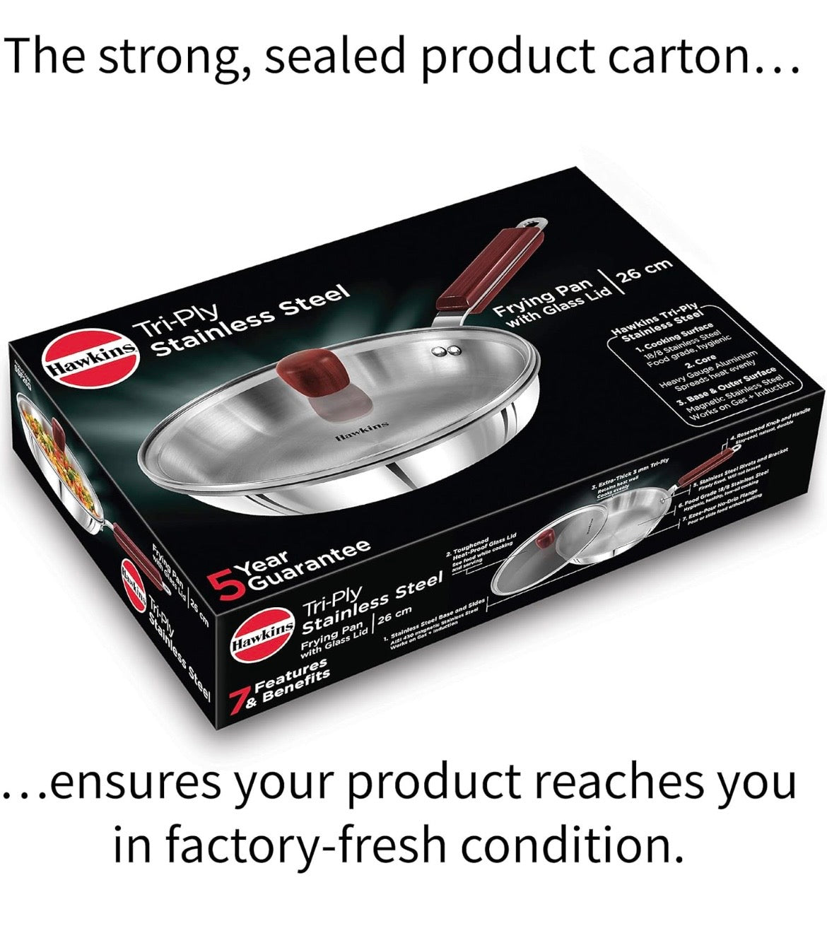 Hawkins Tri ply Frying Pan 24 Cm