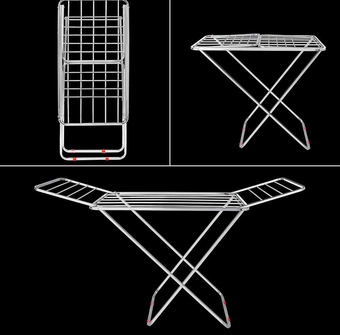 Stainless steel coth Rack (Big Size)

Dimensions 197 CM ( 117 cm + 2* 40cm expandable 2 sides)