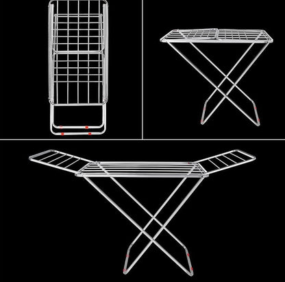 Stainless steel coth Rack (Big Size)

Dimensions 197 CM ( 117 cm + 2* 40cm expandable 2 sides)