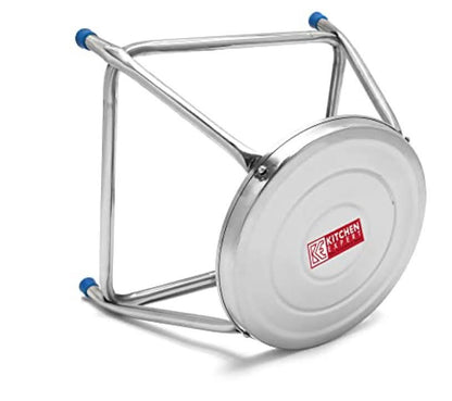 Stainless Steel Round Stool, (l*b*h - 12 * 12 * 12 inch) 12 Inches - 32 CMs
