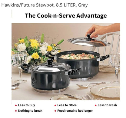 Hawkins/Futura Stewpot, 8.5 LITER, Gray