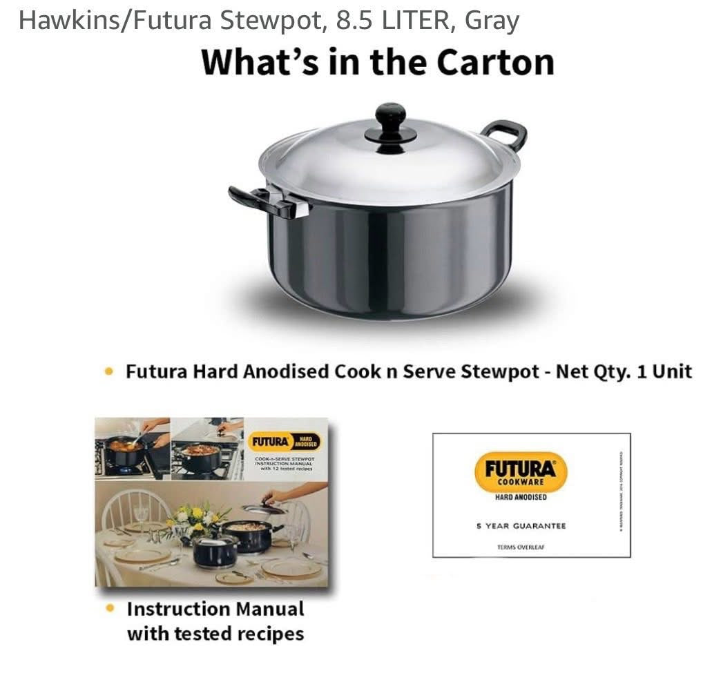 Hawkins/Futura Stewpot, 8.5 LITER, Gray