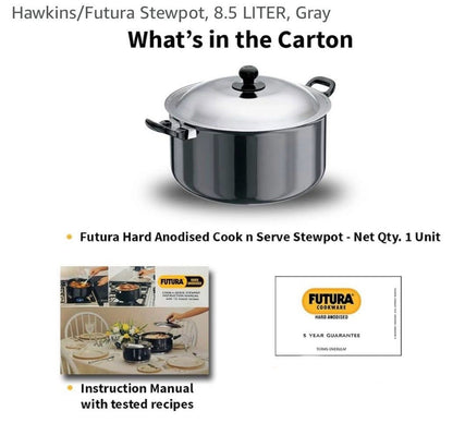 Hawkins/Futura Stewpot, 8.5 LITER, Gray